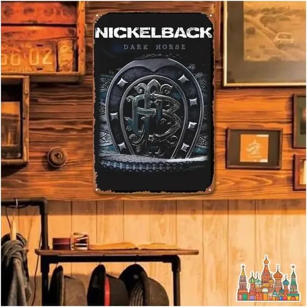 Премиальный металлический постер 20х30 см с группой Nickelback выпускается качественно