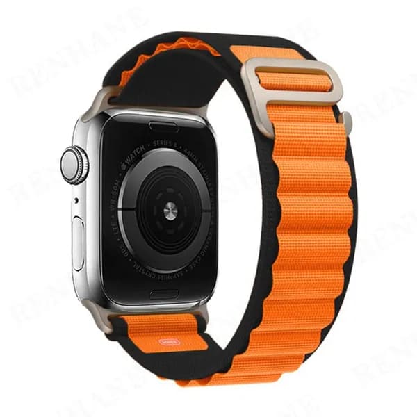 Тканевый ремешок для смарт-часов Apple Watch Series 1-10 и SE 38mm , 40mm , 41mm / Нейлоновый браслет Альпийская петля ремень для умных часов Эпл Вотч