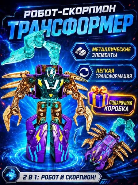 Робот-трансформер 2в1 Скорпион, игрушка для мальчиков