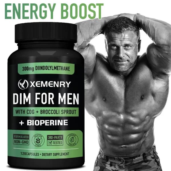 Биологически активная добавка Xemenry DIM FOR MEN - разработана для поддержания гормонального баланса у мужчин, улучшения метаболизма эстрогена и поддержания здорового уровня тестостерона.