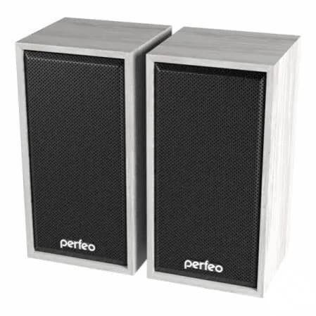 Perfeo Колонки колонки "CABINET" 2.0, мощность 2х3 Вт RMS , белый дуб, USB
