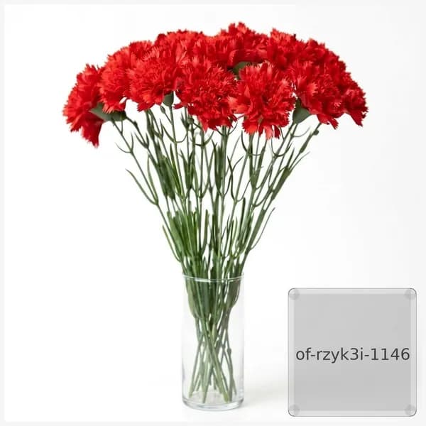 10 искусственных гвоздик, Silk petal, 8 36 см, 4 цвета