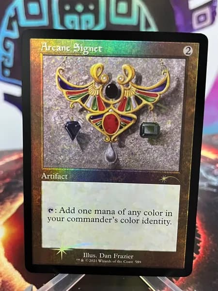 Магия сбора прокси-карт MTG PROXY CARDSВысококачественные нефольговые карты Arcane Signet #589 foil