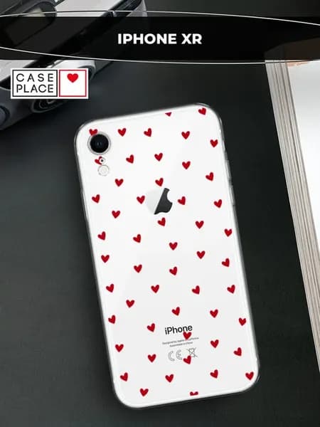 Чехол на iPhone XR с сердечками