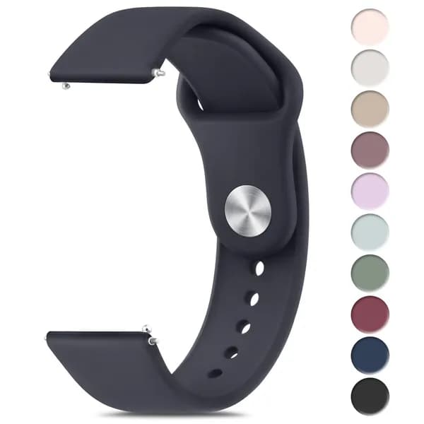 Силиконовый ремешок 20 мм для Samsung Galaxy Watch 7 FE 6 5 4 40 мм 44 мм / Watch 4 6 Classic / Active 2 / 5 Pro / Watch 3 41 мм, спортивный регулируемый браслет