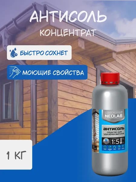 Антисоль для удаления высолов, средство от высолов на кирпиче, концентрат 1:5 1 кг
