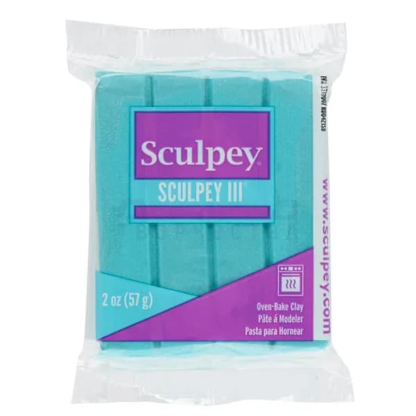 Полимерная глина Sculpey III 538 цвет бирюзовый жемчуг 57 гр.