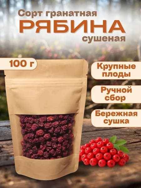 Рябина гранатовая сушеная, 100гр. Алтайская.