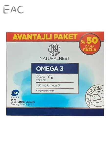 Naturalnest Рыбий жир Омега-3 1200 мг, 90 капсул