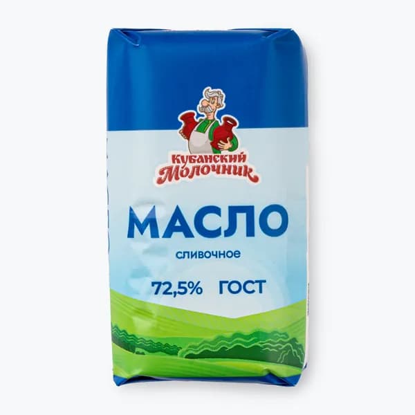 Масло сливочное "Крестьянское" 72,5 % 170 г, Кубанский молочник