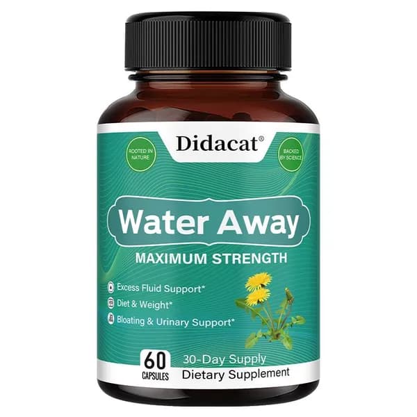 Мочегонные капсулы Water Away на основе трав эффективно снимают отеки.