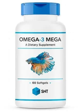 SNT Omega-3 Mega softgel 330EPA/220DHA Омега-3 Мега 1400мг для иммунитета, 60 капсул