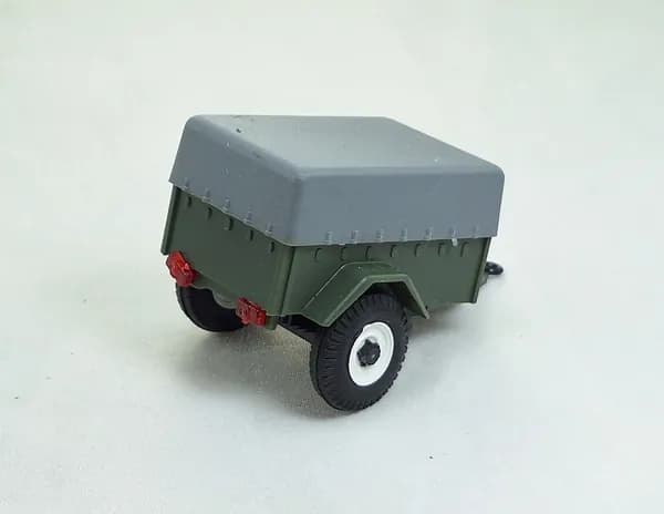 Коллекционная модель МОМ Прицеп Ульяновский-8109 с тентом (пластик), хаки
