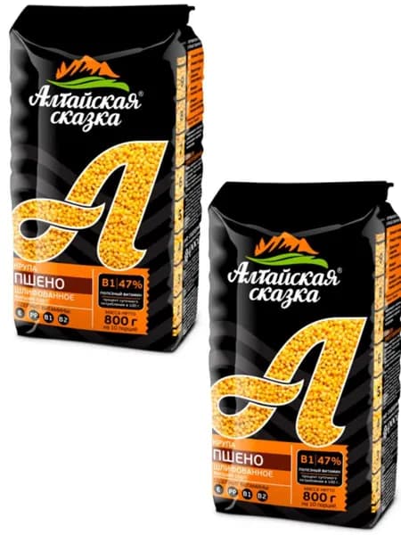 Пшено шлифованное Алтайская сказка, 800 г * 2 штуки