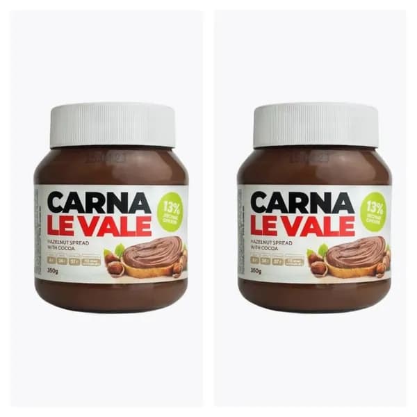 Carna le Vale Шоколадная паста с фундуком и какао, 350 гр, 2 шт