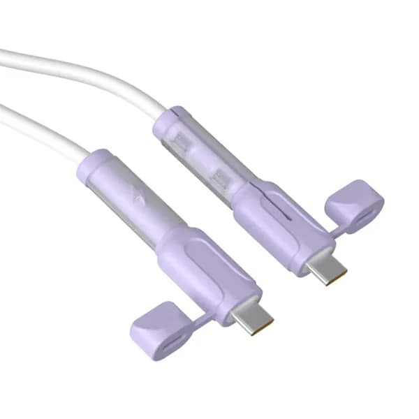 Защитные колпачки для кабеля USB Type-C, Фиолетовый - Двойной тип C