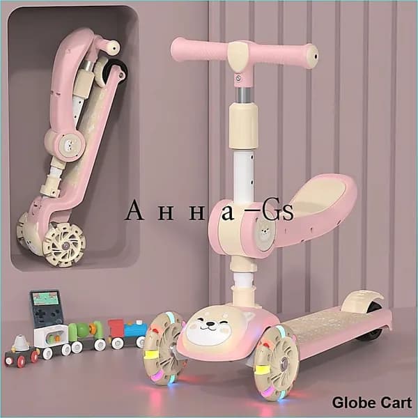 Самокат A#820447031118-94fde758475b, светло-розовый