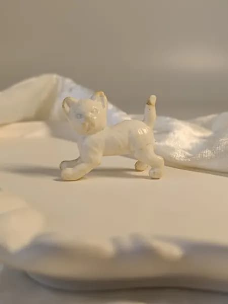 Советская винтажная пластиковая игрушка, Котик.