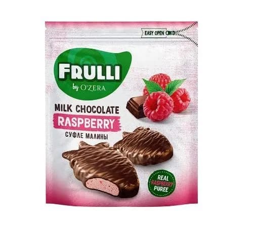 OZera Шоколадные конфеты, суфле, Малина, 125 г/
