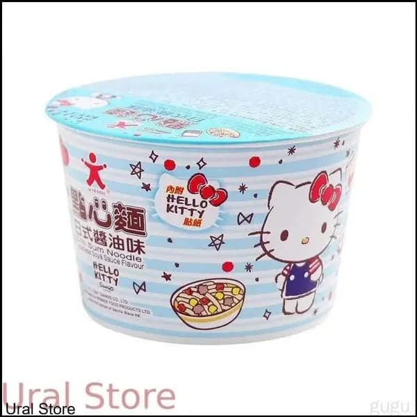 Удобная лапша с Hello Kitty, японский соевый соус, с наклейкой