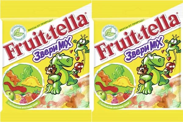 Мармелад Fruittella Звери Mix жевательный, комплект: 2 упаковки по 70 г