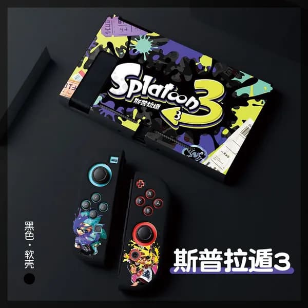 Чехол Sprouton 3 Switch Nintendo с мягким корпусом, защитный с карманом для карт, базовый корпус NS OLED цветного корпуса