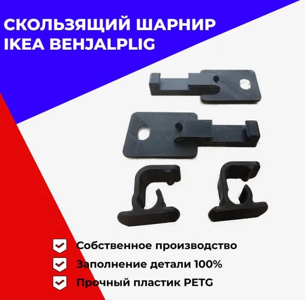 Нижний адаптер скользящего шарнира Behjalplig для посудомоечной машины (2шт)