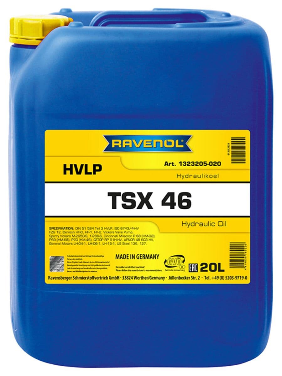 Гидравлическое масло RAVENOL Hydraulikol TSX 46, 20 литров
