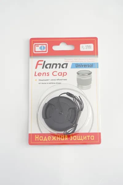 Крышка Flama FL-37MM для объектива 37 mm с веревочкой