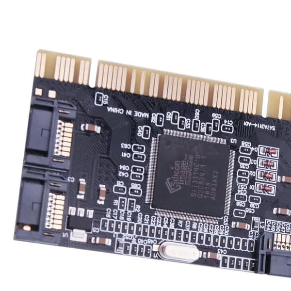 (Y Q J H) 4-портовая внутренняя карта расширения PCI SATA Controller с двумя кабелями Sata, совместим настольных ПК, поддержка жесткого диска