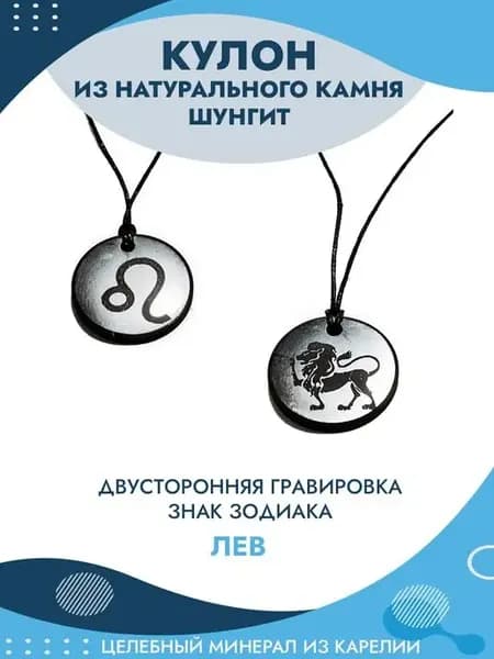 Кулон Знак Зодиака из шунгита