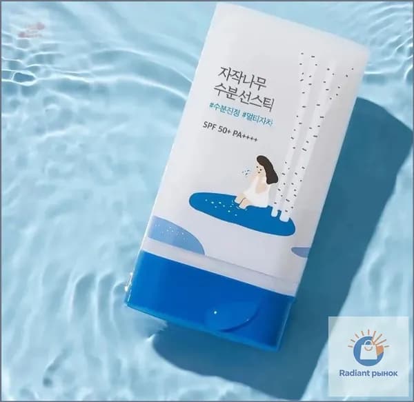Round Lab Крем-стик солнцезащитный березовый увлажняющий - Moisturizing sun stick SPF 50+ 19г1