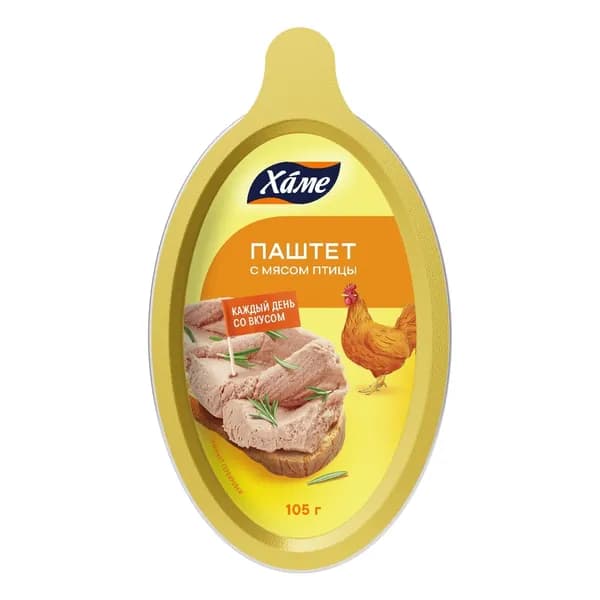 Паштет из мяса птицы Hame деликатесный 105 г, набор: 8 штук