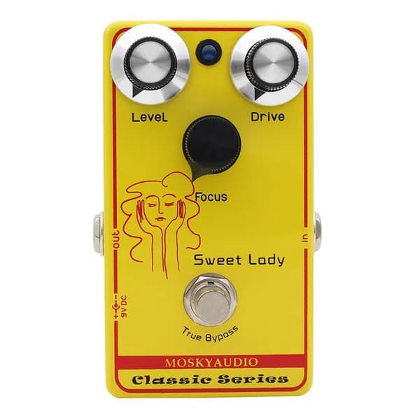 MOSKY Педаль С Низким Коэффициентом Усиления Overdrive Sweet Lady Педаль Эффектов Для Электрогитары Overdrive True Bypass