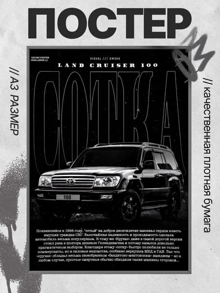 Постер Toyota Land Cruiser 100 А3