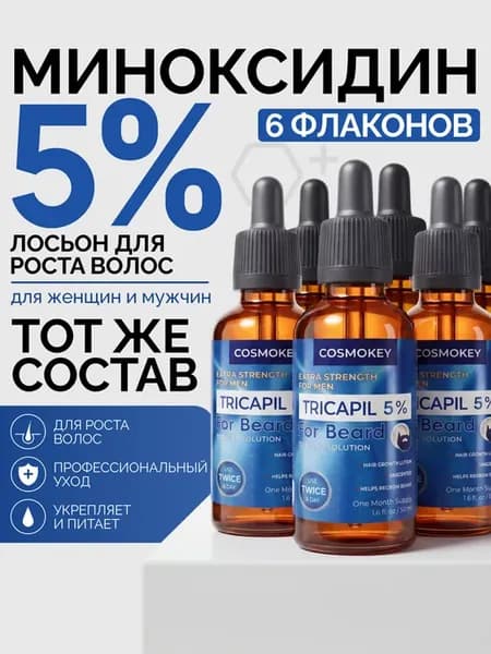 Mixixidil 5% Сыворотка для роста бороды и волос ORIGINAL