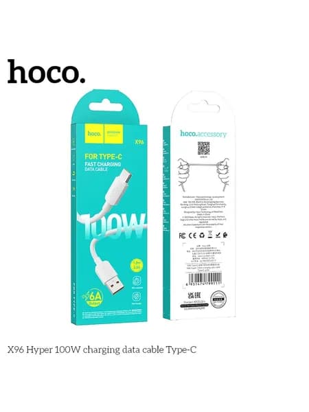 hoco X96 Hyper   1 м Кабель для мобильных устройств, Type-C, черный, 429045