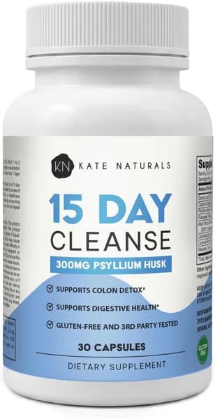 Kate Naturals содержит листья сенны, кору Sagrada Familia и порошок гусиной лапы в 30 капсулах