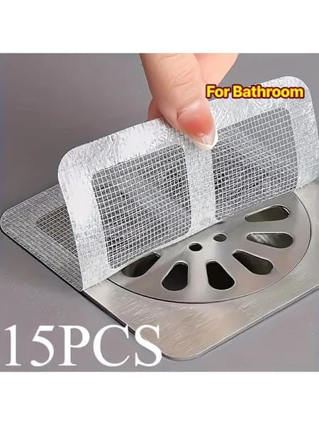 Сетка для раковины 10x10 см 15 шт светло-серый
