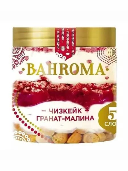 Мороженое пломбир Bahroma Чизкейк гранат и малина 320 г
