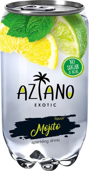Напиток безалкогольный AZIANO Mojito газированный ПЭТ, 0.35L