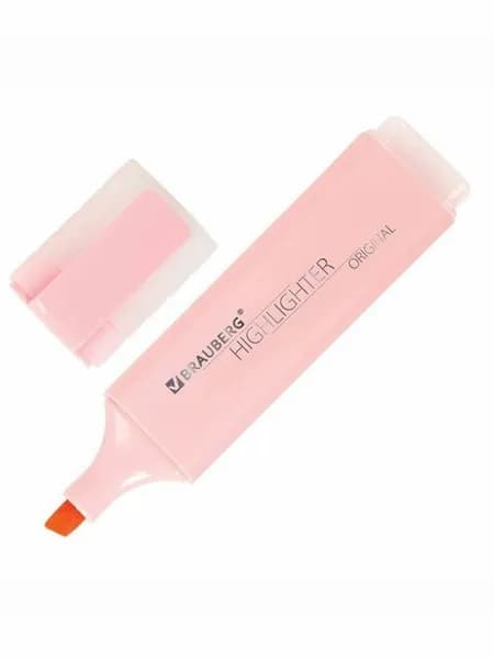 Текстовыделитель BRAUBERG "ОRIGINAL PASTEL", ПАСТЕЛЬНЫЙ РОЗОВЫЙ, линия 1-5 мм, 151693