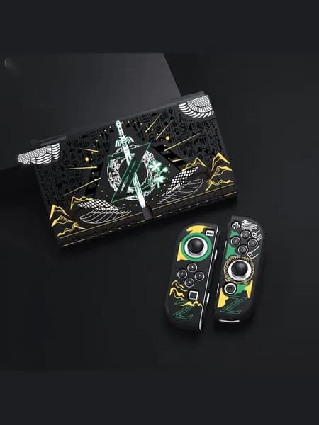 Силиконовый защитный чехол на игровую приставку Nintendo Switch Oled, мягкий чехол из TPU ZELDA
