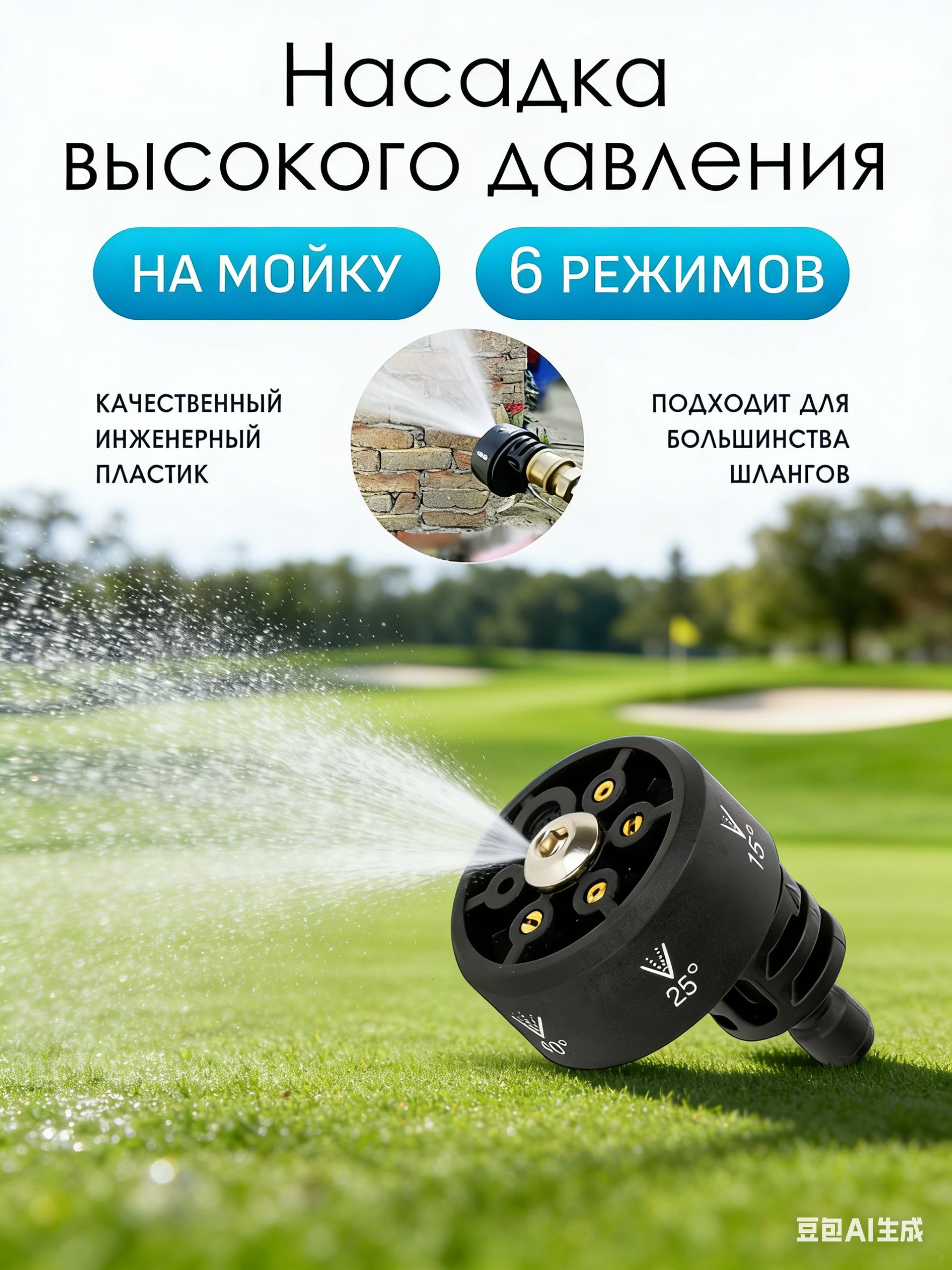 Распылительная насадка для мойки высокого давления 6 в 1