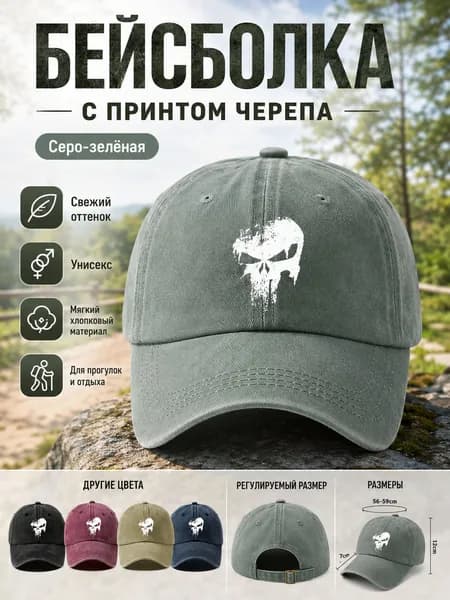 Бейсболка для рыбалки и охоты