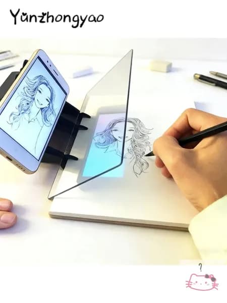 Оптическая прозрачная доска для рисования, портативный оптический инструмент для создания эскизов для детей, начинающих и художников