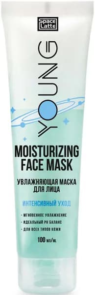 Маска Space.latte Young для лица, для молодой кожи, увлажняющая, интенсивный уход, 100 мл