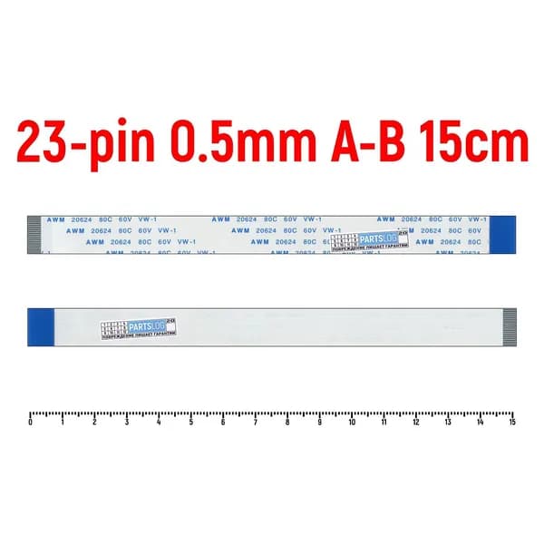 FFC Шлейф 23-pin Шаг 0.5mm Длина 15cm Обратный A-B