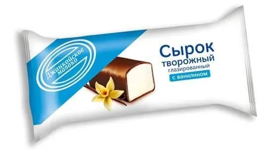 Сырок творожный глазированный в шоколадной глазури с ванилином с массовой долей жира 20% 40г