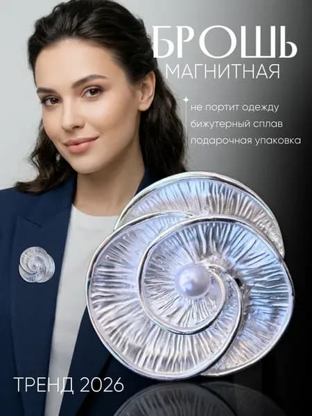 Брошь на магните
